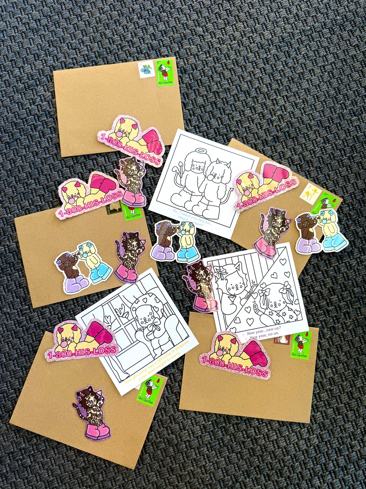 POSTCARDS + STICKERS BUNDLE