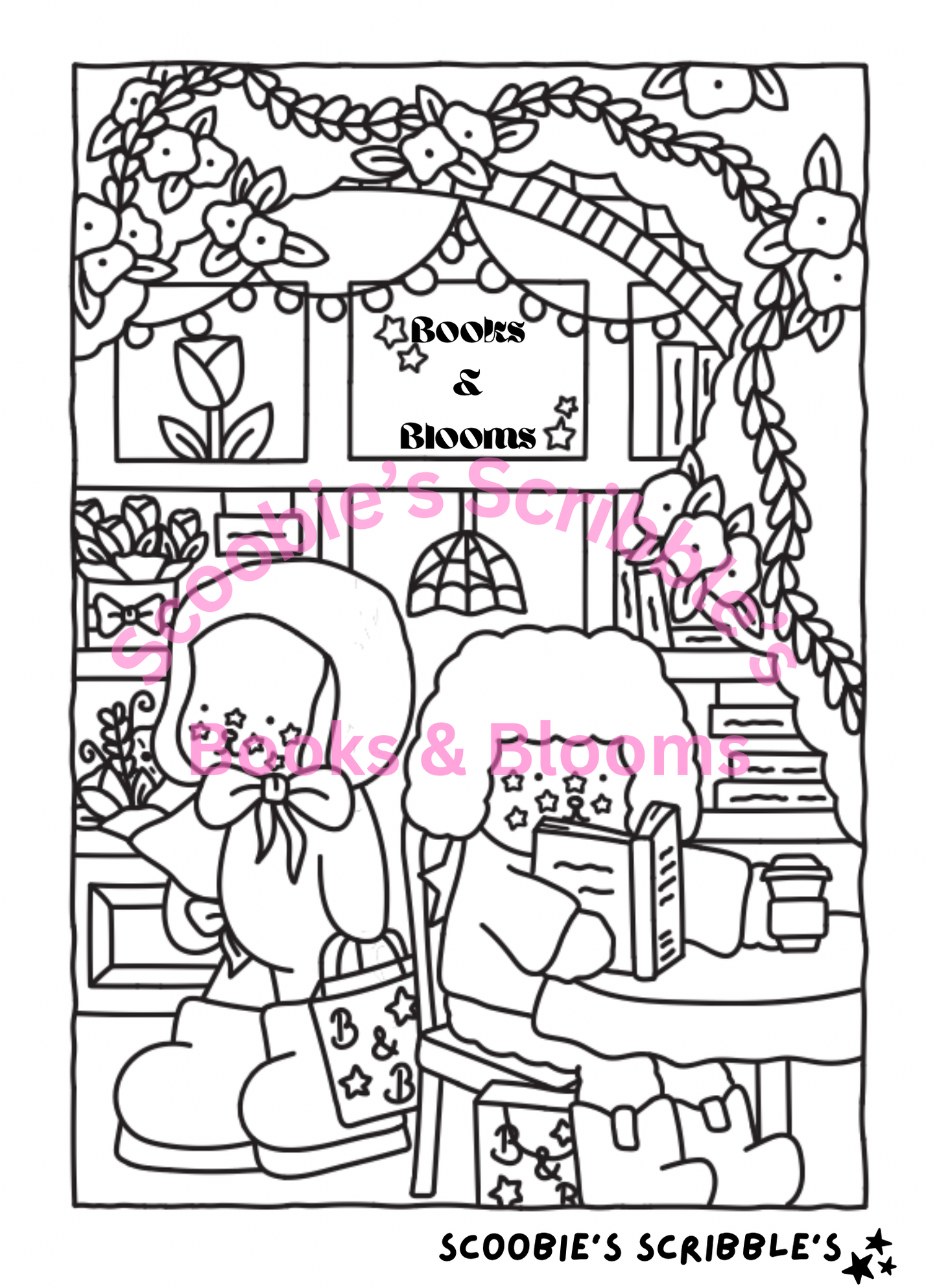 Books & Blooms Digital Download